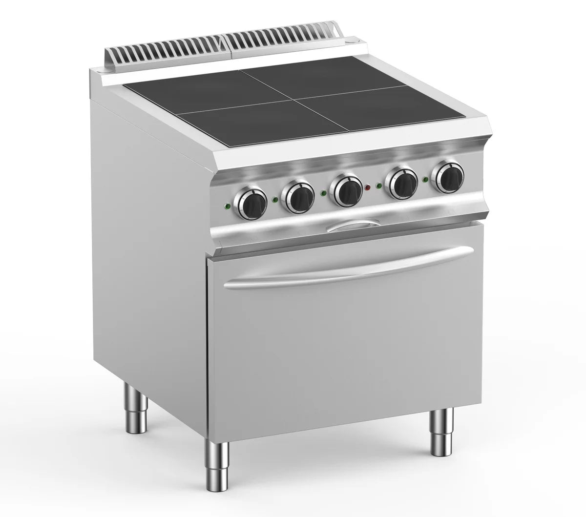 Elektroherd Dexion Lux- 700 - 70/73 mit Elektrobackofen, Umluft - 4 quadratische, abgesenkte Kochfelder - 12,6kW