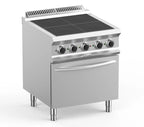 Elektroherd Dexion Lux- 700 - 70/73 mit Elektrobackofen, Umluft - 4 quadratische, abgesenkte Kochfelder - 12,6kW