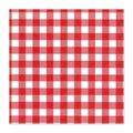 Papstar Servietten Vichy Karo, 3-lagig 1/4-Falz 33 cm x 33 cm rot - 100 Stk