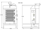 Potis Dönergrill / Gyrosgrill Elektro E1 - achteckige Fettwanne