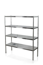 Edelstahl Regal Basic 1200x500x1800 mm, Selbstmontage