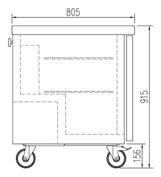 Coreco Kühltisch US Range 700 -1/0