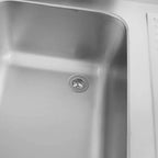 Spültisch Basic 10x7 mit 1 Becken links, Aufkantung und Grundboden