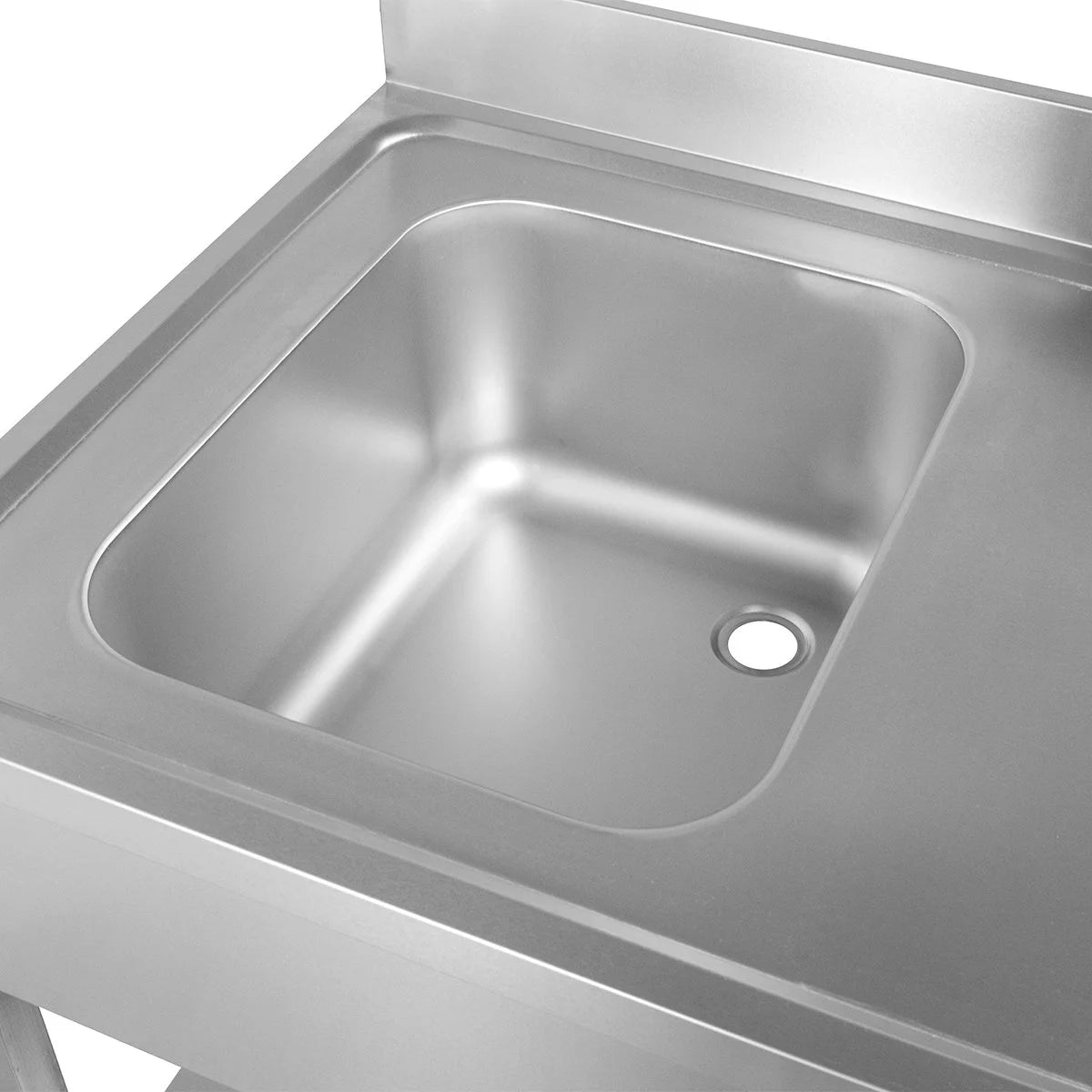 Spülzentrum Basic 12x6 mit 1 Becken links, Aufkantung und Grundboden
