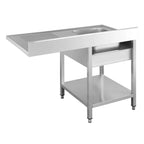 Spülzentrum Basic 12x7 mit 1 Becken links, Aufkantung und Grundboden