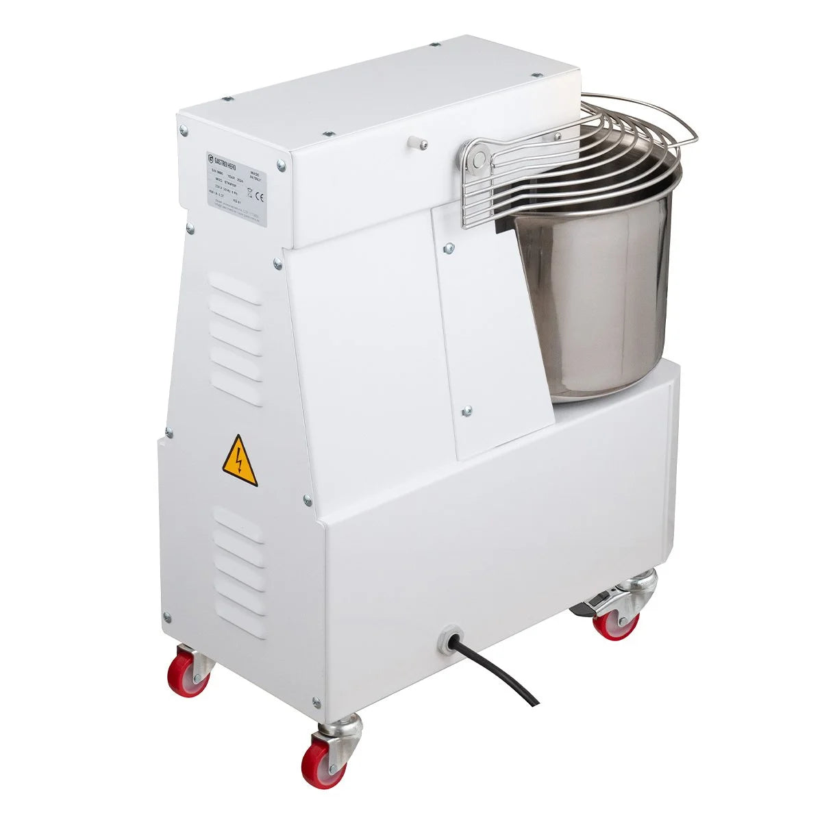Spiral-Teigknetmaschine PROFI 22 Liter 230V mit Rollen - fester Kopf