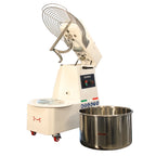 Spiral-Teigknetmaschine PROFI 33 Liter 400V mit Rollen - variabler Kopf