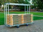 Feros Transportwagen für bis zu 10 Festzelgarnituren,(BxTxH) 2315x590/890x1805 mm
