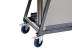 Feros Transportwagen für bis zu 5 Edelstahl Klapptische, 880 x 650 x 1130 mm