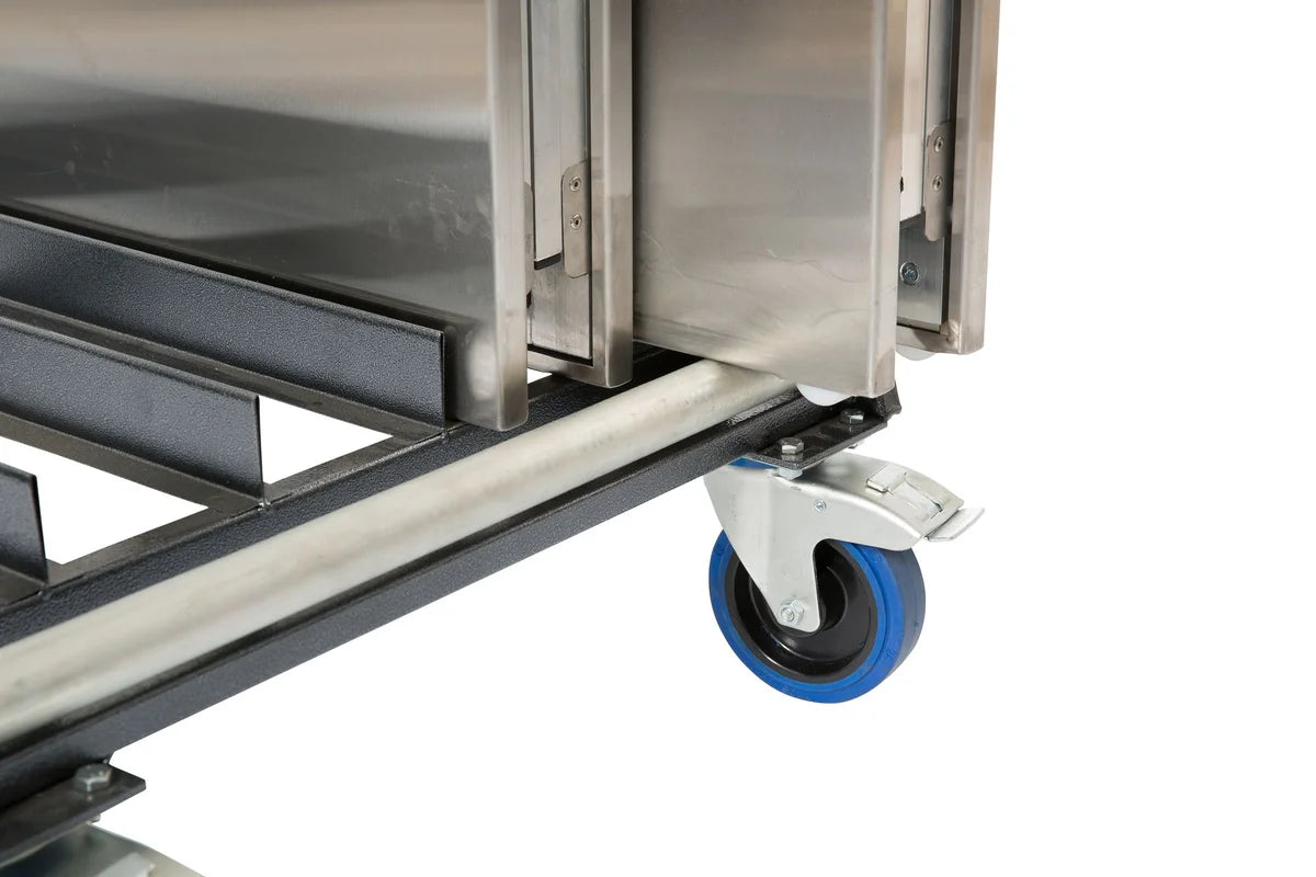 Feros Transportwagen für bis zu 5 Edelstahl Klapptische, 880 x 650 x 1130 mm