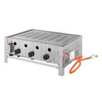 Kombibräter Gas mit 3 Brenner 10 kW, 650 x 570 x 270 mm