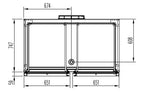Tiefkühlschrank Profi 1400 GN 2/1 Superior - mit 2 Glastüren