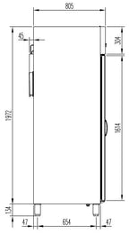 Tiefkühlschrank Profi 700 GN 2/1 Superior mit 1 Glastür