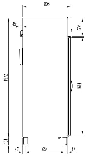 Tiefkühlschrank Profi 700 GN 2/1 Superior mit 1 Glastür