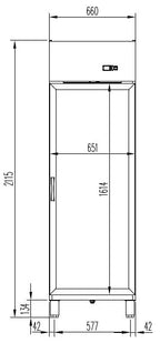 Tiefkühlschrank Profi 700 GN 2/1 Superior mit 1 Glastür
