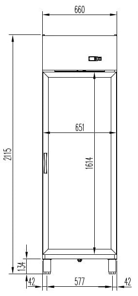 Tiefkühlschrank Profi 700 GN 2/1 Superior mit 1 Glastür