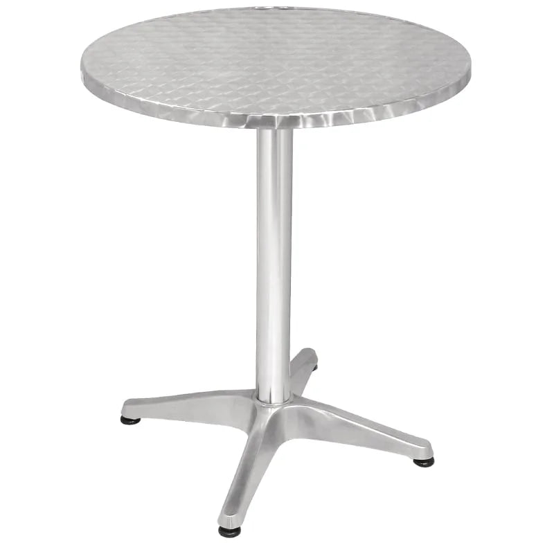 Bolero Bistrotisch Ø600 mm Edelstahl, 1 Bein