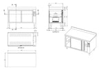 Wärmeschrank ECO 16x7 mit Schiebetüren und Aufkantung