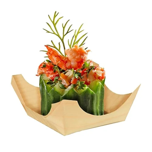 Papstar  Pure  Fingerfood-Schale - L; eckig; Holz - 50 Stk