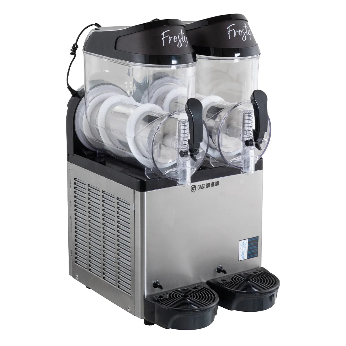 Slush Eis Maschine 2x 12 Liter Edelstahl schwarz