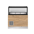 CLASSIC LINE Salattheke 3x 1/1GN, 110x88x134cm, schwarzer Granit, LED Beleuchtung