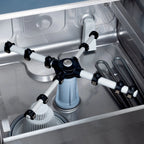 Gläserspülmaschine HYPRO Digital 40 SL 40x40 cm Korbmaß, mit Reiniger- & Klarspüldosierer, mit Ablaufpumpe & Drucksteigerungspumpe Made in Europe, 230 Volt