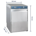 Gläserspülmaschine HYPRO Digital 40 SL 40x40 cm Korbmaß, mit Reiniger- & Klarspüldosierer, mit Ablaufpumpe & Drucksteigerungspumpe Made in Europe, 230 Volt
