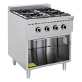 Gasherd ECO mit offenem Unterbau - 28,8 kW - 4 Brenner