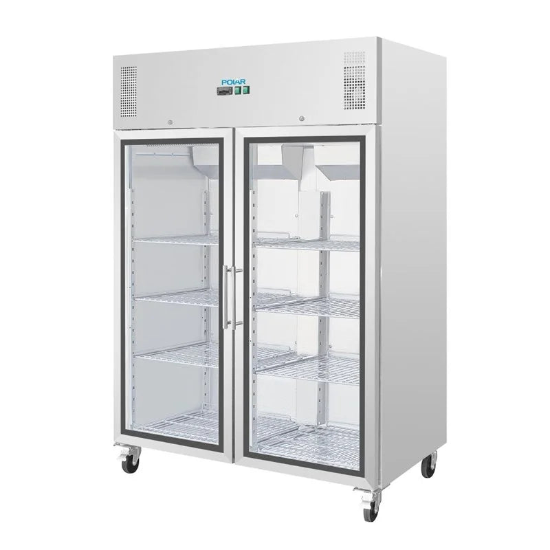 Polar G-Serie Gastro Kühlschrank 2-türig 1200 Liter mit Glastür