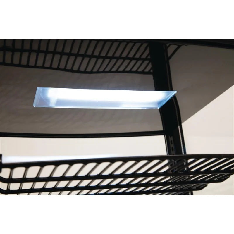 Polar C-Serie Tischkühlvitrine 86 Liter mit gebogener Tür, schwarz