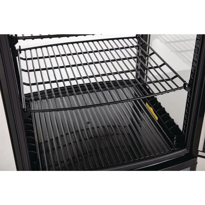 Polar C-Serie Tischkühlvitrine 86 Liter mit gebogener Tür, schwarz