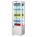 Polar C-Serie Standkühlvitrine 235 Liter mit gebogener Tür, weiß