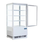 Polar C-Serie Tischkühlvitrine 68 Liter mit gebogener Tür, weiß