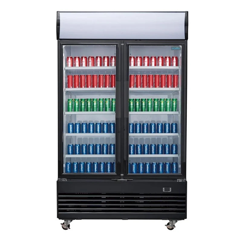 Polar G-Serie Getränkekühlschrank 950 Liter mit 2 Klapptüren, schwarz