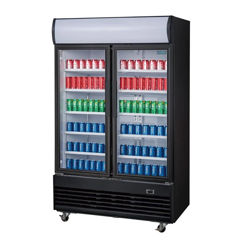 Polar G-Serie Getränkekühlschrank 950 Liter mit 2 Klapptüren, schwarz