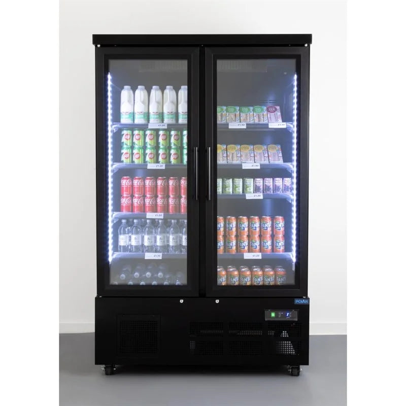 Polar G-Serie Getränkekühlschrank 744 Liter 2-türig, schwarz