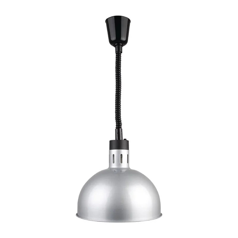 Buffalo ausziehbare runde Wärmelampe mit Silber-Finish