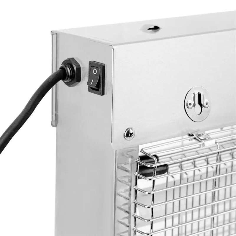Eazyzap LED Insektenvernichter 30m² 8W, gebürsteter Edelstahl, energieeffizient