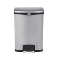Rubbermaid Slim Jim Front Step Pedaleimer Edelstahl 90L