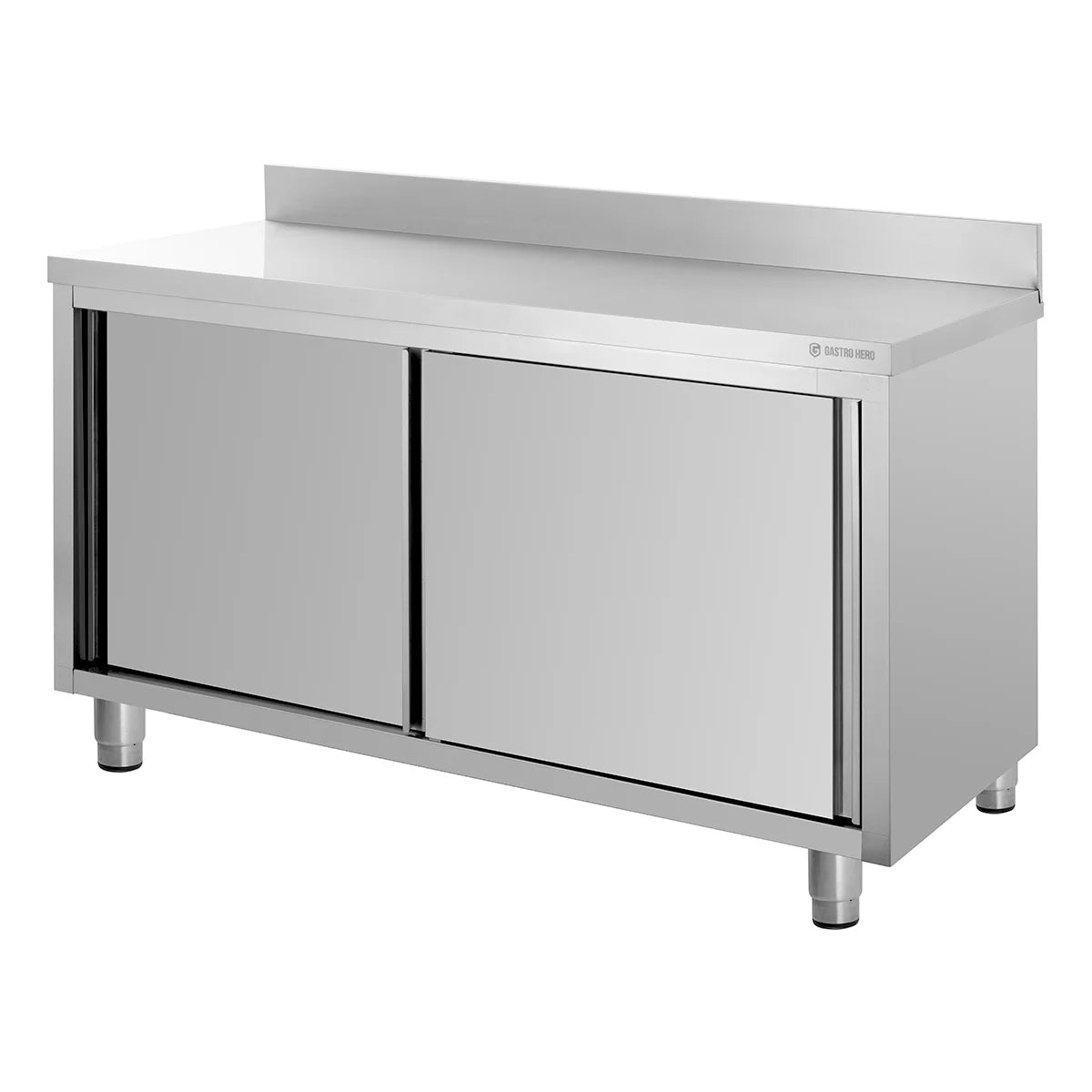 Edelstahl-Arbeitsschrank ECO 18x6 mit Aufkantung