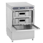 Gläserspülmaschine ECO 40x40 cm Korbmaß, mit Reiniger- & Klarspüldosierer, mit Ablaufpumpe & Enthärter, Made in Europe, 230 Volt