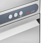 Gläserspülmaschine ECO 40x40 cm Korbmaß, mit Reiniger- & Klarspüldosierer, mit Ablaufpumpe & Enthärter, Made in Europe, 230 Volt