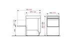 Gläserspülmaschine ECO 40x40 cm Korbmaß, mit Reiniger- & Klarspüldosierer, mit Ablaufpumpe & Enthärter, Made in Europe, 230 Volt
