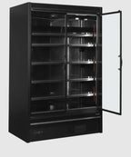 Tefcold Supermarkt Wandkühlregal Multideck MDCA1250HB schwarz, 1330 mm