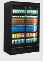 Tefcold Supermarkt Wandkühlregal Multideck MDCA1250HB schwarz, 1330 mm
