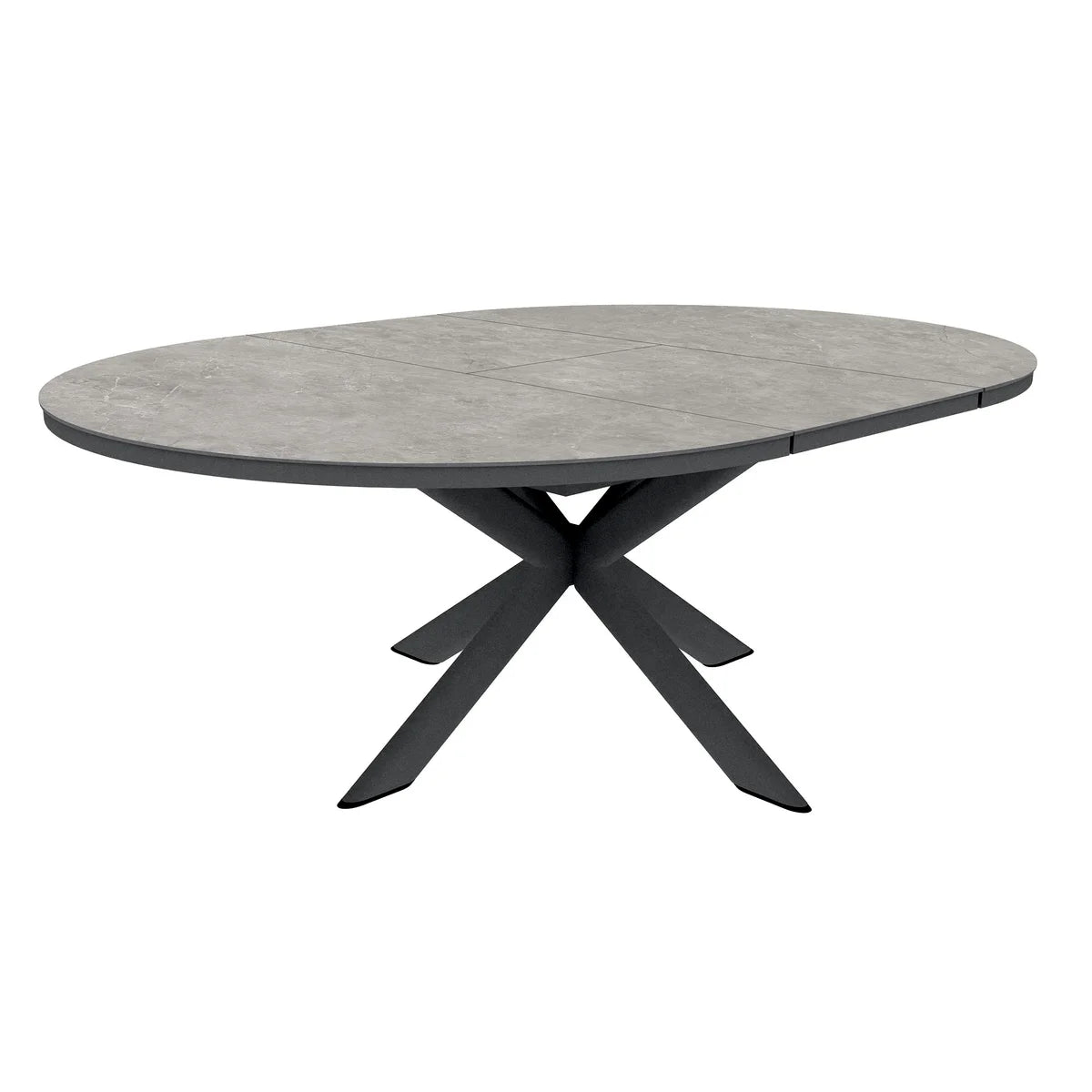 barths Fellow ausziehbarer Dining-Tisch 145/200 x 145 cm - Anthrazit
