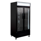 Getränkekühlschrank ECO 630 mit Leuchtaufsatz und Klapptüren
