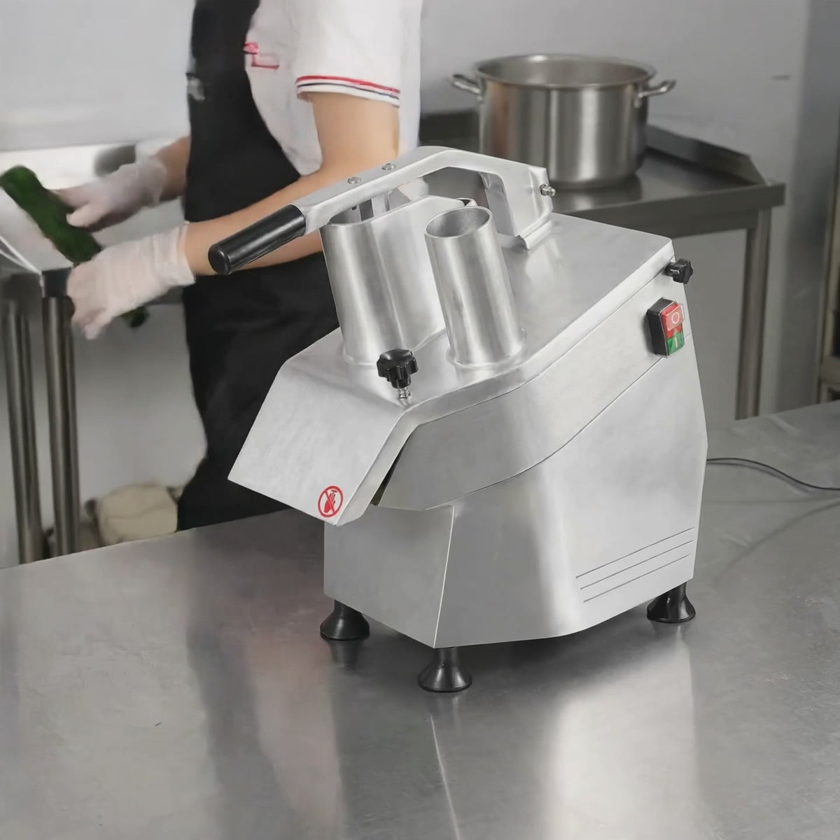 Gemüseschneider Eco inkl. 5 Scheiben, 300 kg/Std, Aluminium