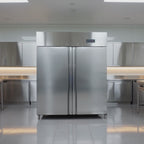 Gastronomie Kühlschrank ECO 1400 GN 2/1 Monoblock, 1350 Liter Kühlraumvolumen, 6 verstellbare Einlegeböden, Robuste Bauweise, Edelstahl