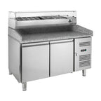 Pizzakühltisch ECO 2/0 mit Kühlaufsatz 7x GN 1/4